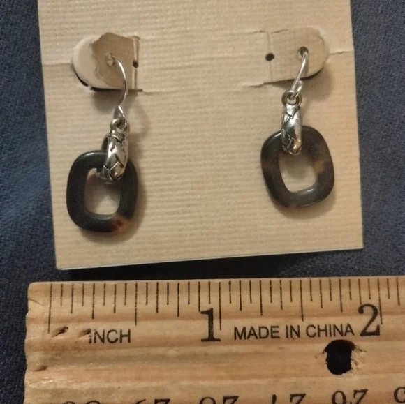 3 for💲25🌟silver-tone & tortoiseshell style pierced earrings RALPH LAUREN Prep - Picture 2 of 5